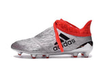 Adidas X 16+ Purechaos FG/AG Soccer Cleats Silver Metallic Solar Red - studzsupply