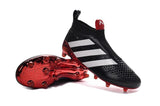 Adidas ACE 16+ Purecontrol FG/AG Soccer Cleats Black White Red - studzsupply