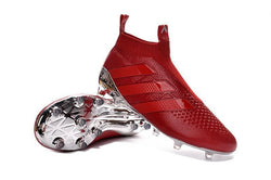 Adidas ACE 16+ Purecontrol FG/AG Soccer Cleats Red Silver - studzsupply