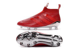 Adidas ACE 16+ Purecontrol FG/AG Soccer Cleats Red Silver - studzsupply