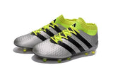 Adidas ACE 16.1 Primeknit FG/AG Soccer Shoes Silver Black Solar Yellow - studzsupply