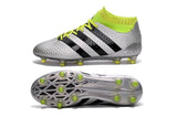Adidas ACE 16.1 Primeknit FG/AG Soccer Shoes Silver Black Solar Yellow - studzsupply