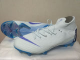 Nike Mercurial Superfly VI Academy MG Cleat White Blue High Cut - studzsupply