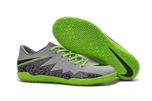 Nike Hypervenom Phelon II Indoor Soccer Shoes Platinum Black Green - studzsupply