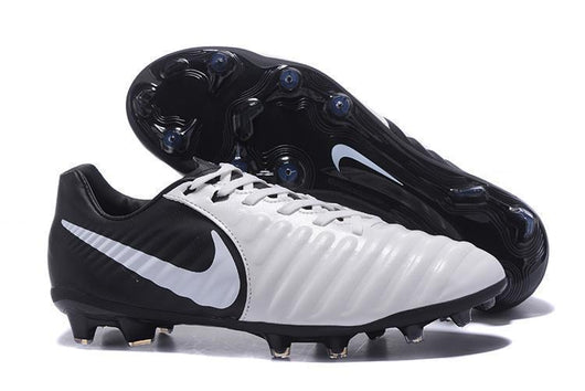 Nike Tiempo Legend VII FG Soccer Cleats White Black - studzsupply
