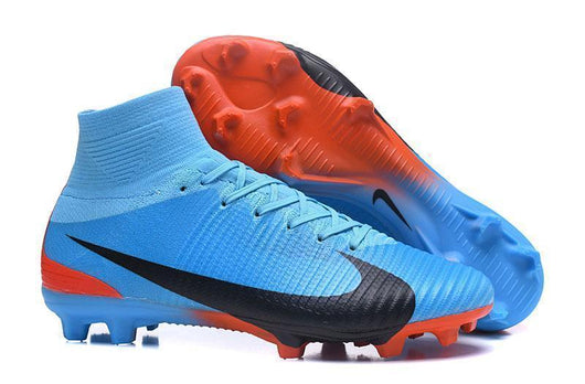 Nike Mercurial Superfly V FG Soccer Cleats Blue Orange Black - studzsupply
