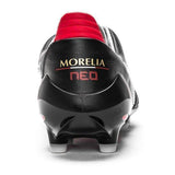 Mizuno Morelia Neo II FG Soccer Cleats Black White Red - studzsupply