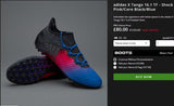 Adidas Weave TANGO Series TF Small Grass Spike Soccer Shoes Blue/Pink/Gray