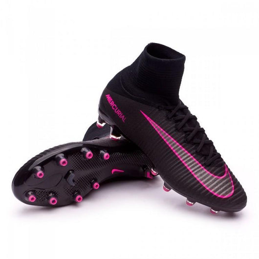 Nike Mercurial Superfly V AG Soccer Cleats Black Pink - studzsupply