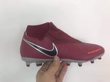Nike Phantom Vision Elite DF FG Soccer Cleats Maroon Silver Black - studzsupply