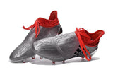 Adidas X 16+ Purechaos FG/AG Soccer Cleats Silver Metallic Solar Red - studzsupply