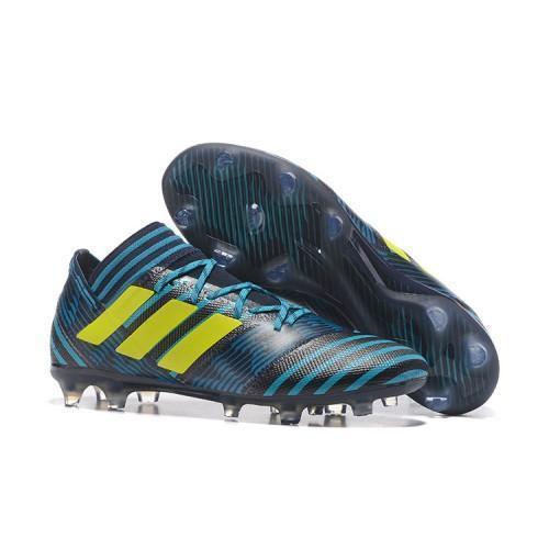 Adidas Nemeziz Messi 17+ 360 Agility FG Soccer Boots Black Blue Yellow - studzsupply
