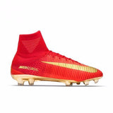 Nike Mercurial Superfly V CR7 FG Soccer Cleats Red Golden - studzsupply