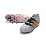 Adidas ACE 16.1 Primeknit FG/AG Soccer Shoes White Gold Black Pink - studzsupply