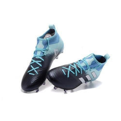 Adidas ACE 17.1 Primeknit Soccer Cleats Core Black White Blue - studzsupply
