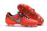 Nike Tiempo Legend VI FG Soccer Cleats Red Grey Black - studzsupply
