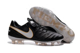 Nike Tiempo Legend VI FG Soccer Cleats Black White Gold - studzsupply