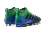 Adidas ACE 17.1 Primeknit Soccer Cleats Core Black Blue Green - studzsupply
