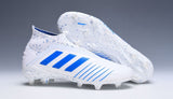 Adidas Predator 19.1 FG White Blue no Lace - studzsupply