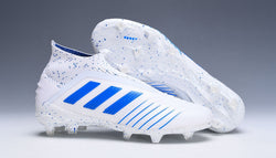 Adidas Predator 19.1 FG White Blue no Lace - studzsupply