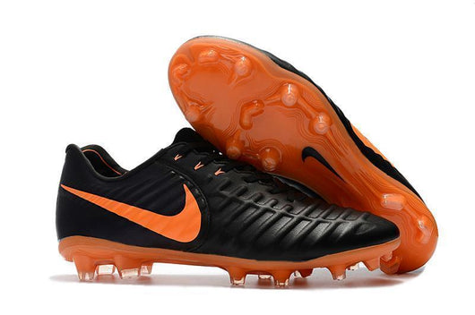 Nike Tiempo Legend VII FG Soccer Cleats Black Orange - studzsupply