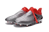 Adidas X 16+ Purechaos FG/AG Soccer Cleats Silver Metallic Solar Red - studzsupply