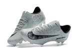Nike Mercurial Vapor XI CR7 FG Soccer Cleats White Black - studzsupply