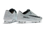 Nike Mercurial Vapor XI CR7 FG Soccer Cleats White Black - studzsupply