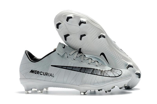 Nike Mercurial Vapor XI CR7 FG Soccer Cleats White Black - studzsupply