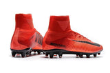 Nike Mercurial Superfly V AG Soccer Cleats University Red Black - studzsupply