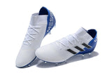 ADIDAS NEMEZIZ MESSI 18.1 FIRM GROUND CLEATS WHITE BLUE BLACK - studzsupply
