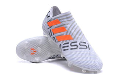 Adidas Nemeziz Messi 17+ 360 Agility FG Soccer Boots White Orange Grey - studzsupply