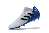 ADIDAS NEMEZIZ MESSI 18.1 FIRM GROUND CLEATS WHITE BLUE BLACK - studzsupply