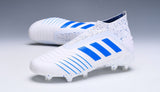 Adidas Predator 19.1 FG White Blue no Lace - studzsupply
