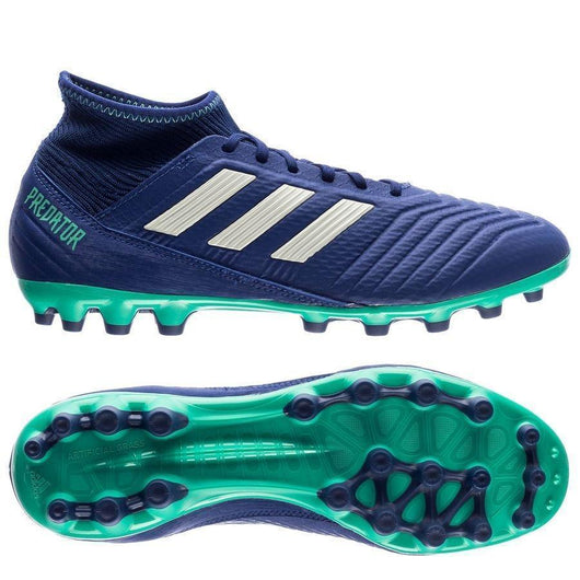 Adidas Predator 18.3 AG/FG Soccer Cleats Royal Blue White Green - studzsupply