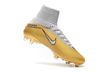 Nike Mercurial Superfly V QuintoTriunfo FG Soccer Cleats Golden White - studzsupply