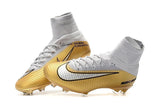 Nike Mercurial Superfly V QuintoTriunfo FG Soccer Cleats Golden White - studzsupply