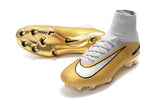 Nike Mercurial Superfly V QuintoTriunfo FG Soccer Cleats Golden White - studzsupply