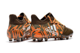 Adidas X Series FG Leather Version New Color TPU Cleats Gray/Orange/White