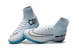 Nike MercurialX Proximo CR7 Vitórias IC Football Boots White Blue Site - studzsupply