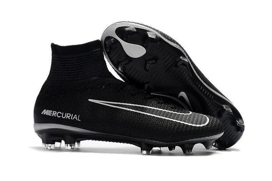 Nike Mercurial Superfly V FG Soccer Cleats Black Dark Grey - studzsupply