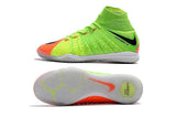 Nike HypervenomX Proximo II DF Indoor Soccer Shoes Green Black Orange - studzsupply