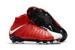 Nike Hypervenom Phantom III DF FG Soccer Cleats Red White - studzsupply