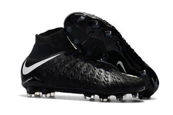 Nike Hypervenom Phantom III DF FG Soccer Cleats Blackout Black White - studzsupply