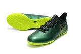 Adidas X series IC Thunderstorm Indoor Flat Soccer Shoes Green/Lime/Black