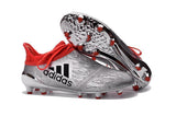 Adidas X 16+ Purechaos FG/AG Soccer Cleats Silver Metallic Solar Red - studzsupply