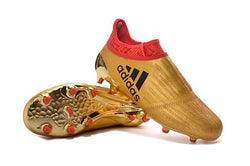 Adidas X 16+ Purechaos FG/AG Soccer Cleats Metallic Gold Red - studzsupply