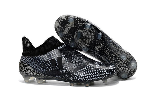 Adidas X 16+ Purechaos FG/AG Soccer Cleats Black Grey Snakeskin - studzsupply