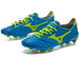 Mizuno Morelia Neo II FG Soccer Cleats Diva Blue Safety Yellow - studzsupply