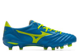 Mizuno Morelia Neo II FG Soccer Cleats Diva Blue Safety Yellow - studzsupply